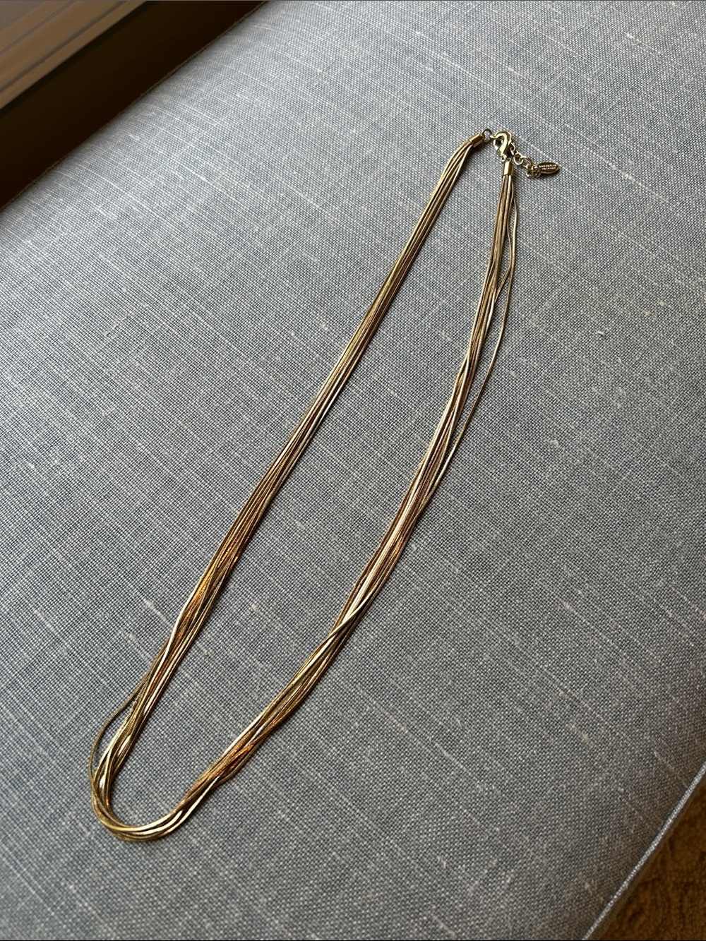 Ann Taylor Factory Faux Gold 8 Strand Necklace